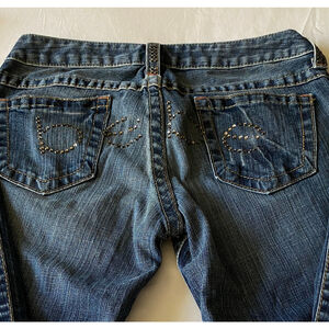 NWOT BEBE Rare Women's Denim Jeans with Rhinestones.